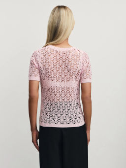 Джемпер ажурной вязки из вискозы / Zarina  фото 5