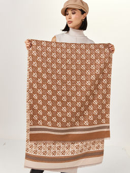 в составе ШЕРСТЬ  и КАШЕМИР Большой, мягкий, теплый  двусторонний палантин - Tantino фото 6