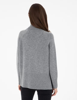 Серый меланжевый свитер классического кроя - Pierre cardin фото 5