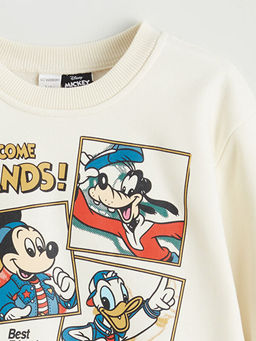 Mickey Mouse Bask?l? Erkek ?ocuk Kal?n Sweatshirt
