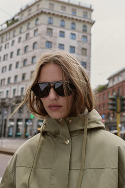 SHORT PARKA WITH FAUX FUR HOOD - Zara фото 3