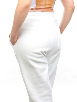 M039 WHITE Брюки спортивные женские на флисе (100% хлопок) 7986 - Fashion фото 5