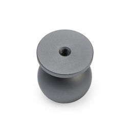Ручка-кнопка мебельная CAPPIO RK146, d=25 мм, графит, 8 шт. TMP .