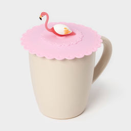 Крышка - непроливайка силиконовая Доляна «Фламинго», d=11 см, розовая