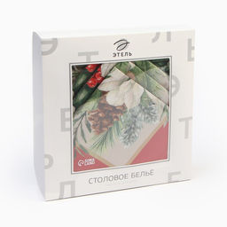 Набор Этель Рождественский венок:скатерть 150х180 см, с ВГМО, салф. 40х40 см - 8 шт  фото 7