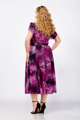 Платье Swallow 826 пурпурный/принт розы фото 5