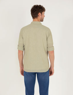 Haki Regular Fit Uzun Kollu G_mlek - Pierre cardin фото 5