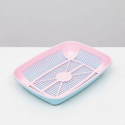 Туалет округлый с сеткой 33.5×25×6 см, розовый/голубой