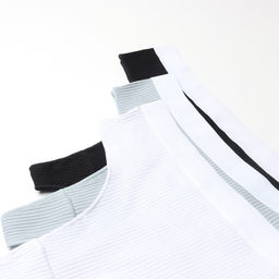 Трусы женские слипы MINAKU рубчик, набор 3 шт., размер 40-42, белые, серые, чёрные