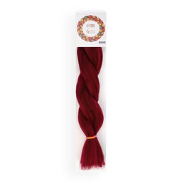 SOFT DREADS Канекалон однотонный, гофрированный, 60 см, 100 гр, цвет бордовый(#RD900) - Queen fair фото 3