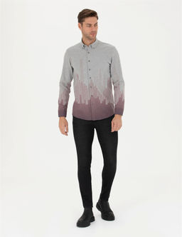 Bordo Slim Fit Uzun Kollu G_mlek - Pierre cardin фото 4