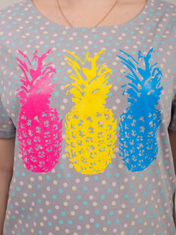 Туника женская кулирка "ДЖУС" КРУПНЫЙ ГОРОХ