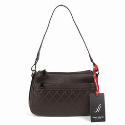 Женская кожаная сумка Sergio Valentini SV-3385 Д.Браун  фото 2