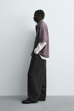 EMBROIDERED CHECK SHIRT - Zara фото 4
