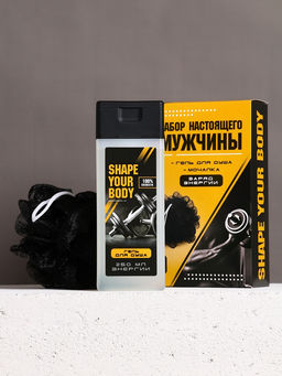 Подарочный набор «Набор настоящего мужчины», гель для душа 250 мл и мочалка для тела, Чистое счастье