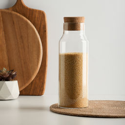 Бутылка 1000мл, 25х9см, стекло, пробка VETTA ЭКО арт. 828-004 - Полимербыт фото 2