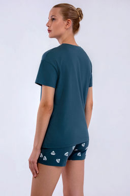 Арт. 9158 Пижама с шортами 42-50 (5 шт) Цвет:изумруд