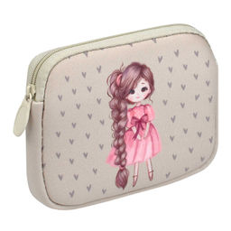 Кошелёк для банкнот и монет Феникс+, арт.72338/ 24 ДЕВОЧКА С КОСОЙ (12,5x9,5x1,8 см, неопрен, молния