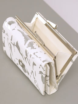 LACCOMA кошелек LA-2072-белый-серебристый натуральная кожа  фото 5