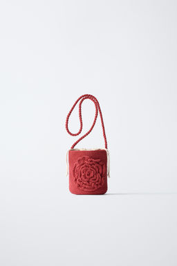FLORAL CROCHET CROSSBODY BAG