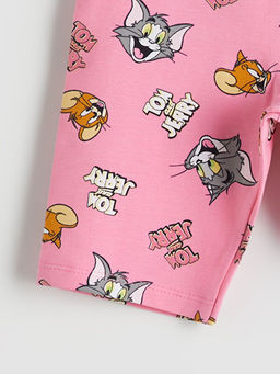 Tom & Jerry Bask?l? K?z ?ocuk K?sa Tayt