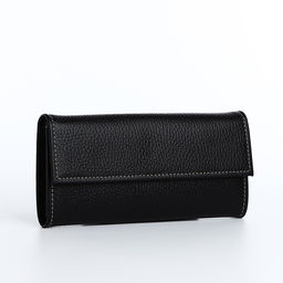 Кошелёк на кнопке, цвет чёрный