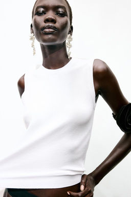 SLEEVELESS KNIT TOP - Zara фото 30