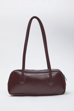 Kahverengi Kopek ve Beyzbol Figurlu Charm Detayl? Kad?n Mini Bowling Omuz Canta TAKSS25OC00021