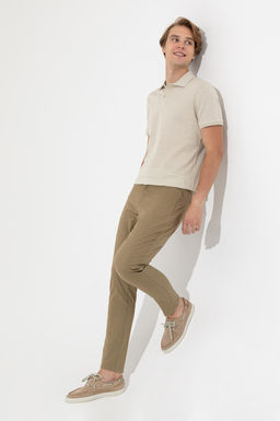 Erkek Carrot Fit Koyu Haki Kanvas Pantolon