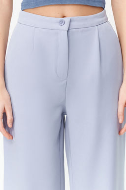 TRENDYOLMILLA Lacivert Wide Leg/Genis Paca Dokuma Kumas Pantolon TWOAW22PL0139 фото 4