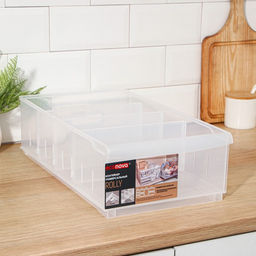 Контейнер для хранения без крышки Econova ROLLY, 11.5 л, пластик, 24.2×45×12.9 см, прозрачный