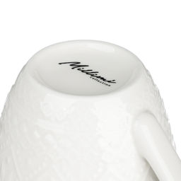 MILLIMI Кружка 380 мл Рельеф, БЕЛАЯ.,фарфор подар. уп., арт.820-684