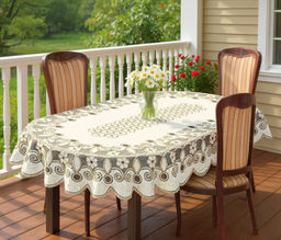 Скатерть арт. 231491/120/3, овальная, размер 120 см х 160 см, цвет кремово-золотистый - Firanka фото 2