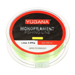Леска монофильная YUGANA, диаметр 0.2 мм, тест 4.85 кг, 100 м, жёлтая  фото 2