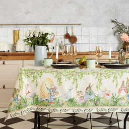 Скатерть Этель Акварельные зайцы 110х147 см, 100% хл, саржа 190 гр/м2  фото 11