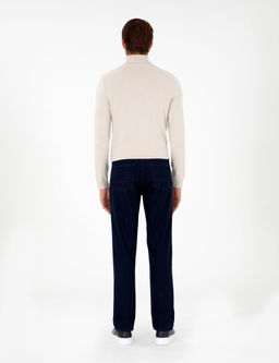 Lacivert Straight Fit Jean Pantolon