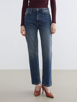 Straight Fit Kad?n Jean Pantolon