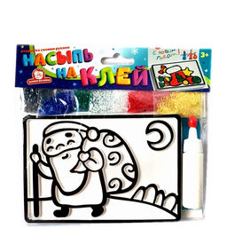 Татой.Набор для творчества "Насыпь на клей. Дед мороз" арт.1125- 2К (Новый год)