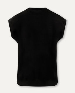 Черный жилет с V-вырезом - Incity фото 3