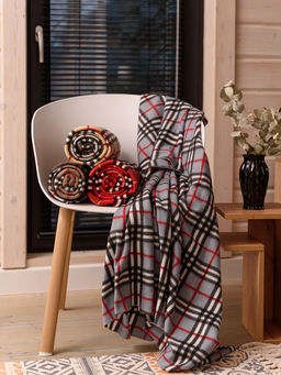 Флисовый плед 130x160 см с принтом PF130, двусторонний: Для дома, дивана, пикника, машины, путешествий - Bio-Line