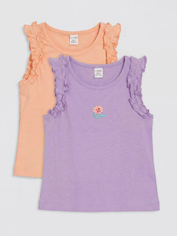 Bisiklet Yaka Nak??l? K?z ?ocuk Atlet 2li