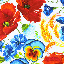 Маковое поле Скатерть-дорожка на стол набивная 50х148см, 234г/м2, хлопок 100%, Домашняя мода (Россия)  фото 3