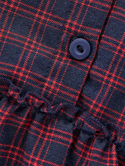 Платье для девочки нарядное детское праздничное в клетку UD 6820 син/крас клетка - Mini maxi фото 4