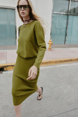 KNIT MIDI SKIRT - Zara фото 4