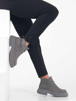 Ботинки EDART 308.агата gr. серый замок замша б/байка - Ed'art фото 13