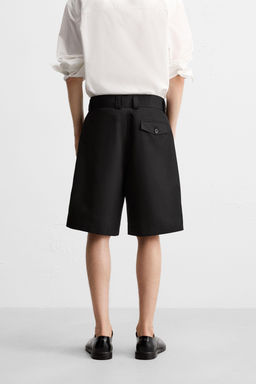 BELTED WIDE-LEG BERMUDA SHORTS - Zara фото 12