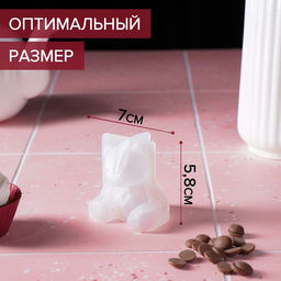 Цена за 2 шт. Молд для заливки Медвежонок, силикон, 6.5?5.8 см, прозрачный - Simaland фото 8