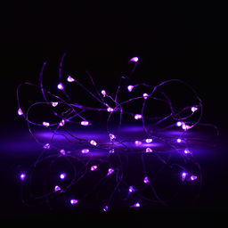 Электрогирлянда светодиодная 10 м, 100 ламп, розовый