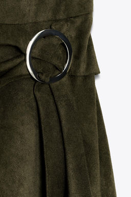 FAUX SUEDE ASYMMETRIC DRESS - Zara фото 6