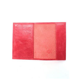 Обложка для паспорта Croco-П-404 (5 кред карт) натуральная кожа рубин крек (216) 260914  фото 2
